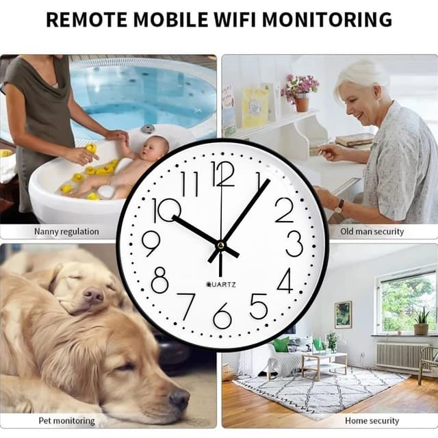 Vægur MiniCamera Overvågning Skjult WiFi Kamera Spion