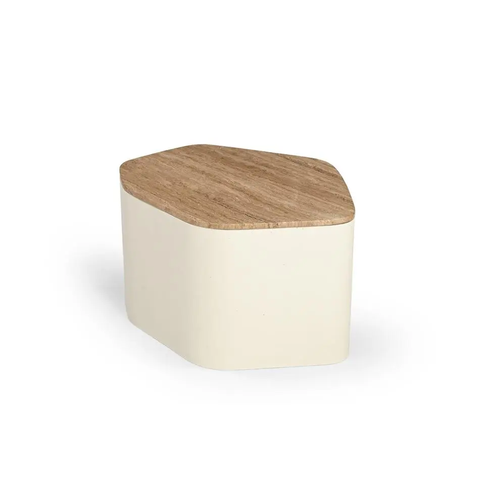 Salontafel Organisch 76cm - Beige/Naturel Travertin - Cersei