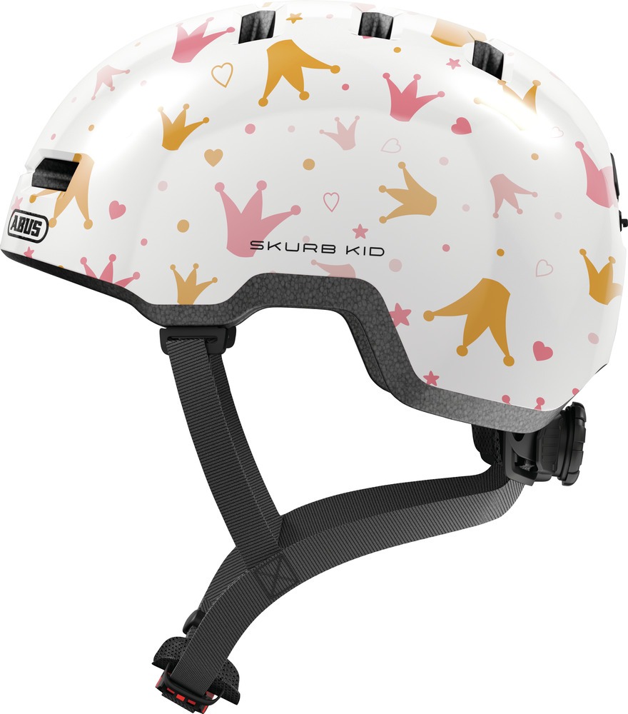 ABUS Skurb Kid cykelhjelm White Crowns