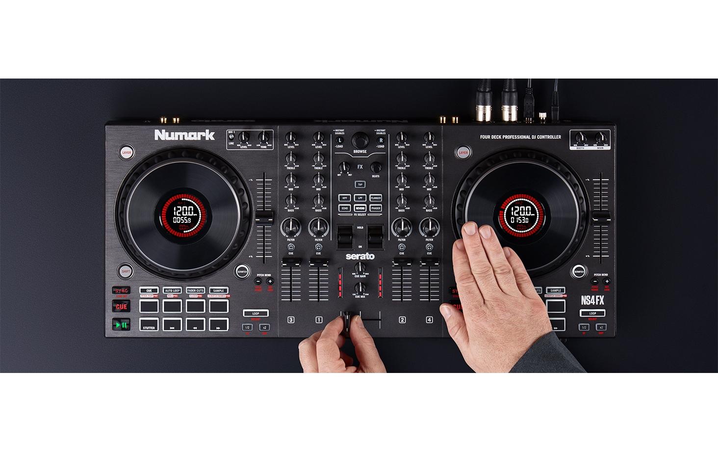 DJ-Controller NS4FX<br>Professioneller 2-Deck-DJ-Controller mit 4 Kanälen