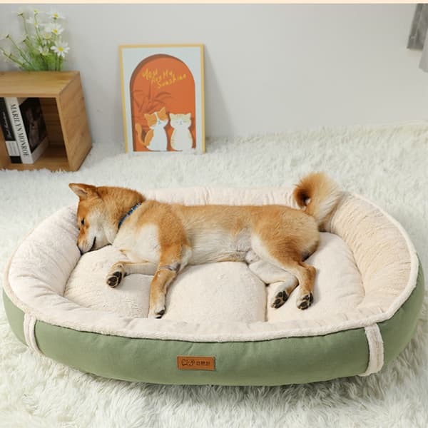 INF Semsket flannell Nest Hundeseng Kjæledyrseng Mat