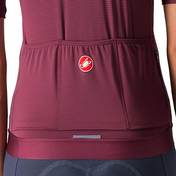 Maillot vélo CASTELLI ESPRESSO W JERSEY DEEP BORDEAUX/DEEP BORDEAUX