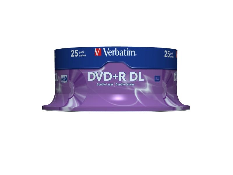 Verbatim DVD R 8.5 GB, Spindel (25 Stück) DVD R Dual Layer, 8x, 25er-Spindel