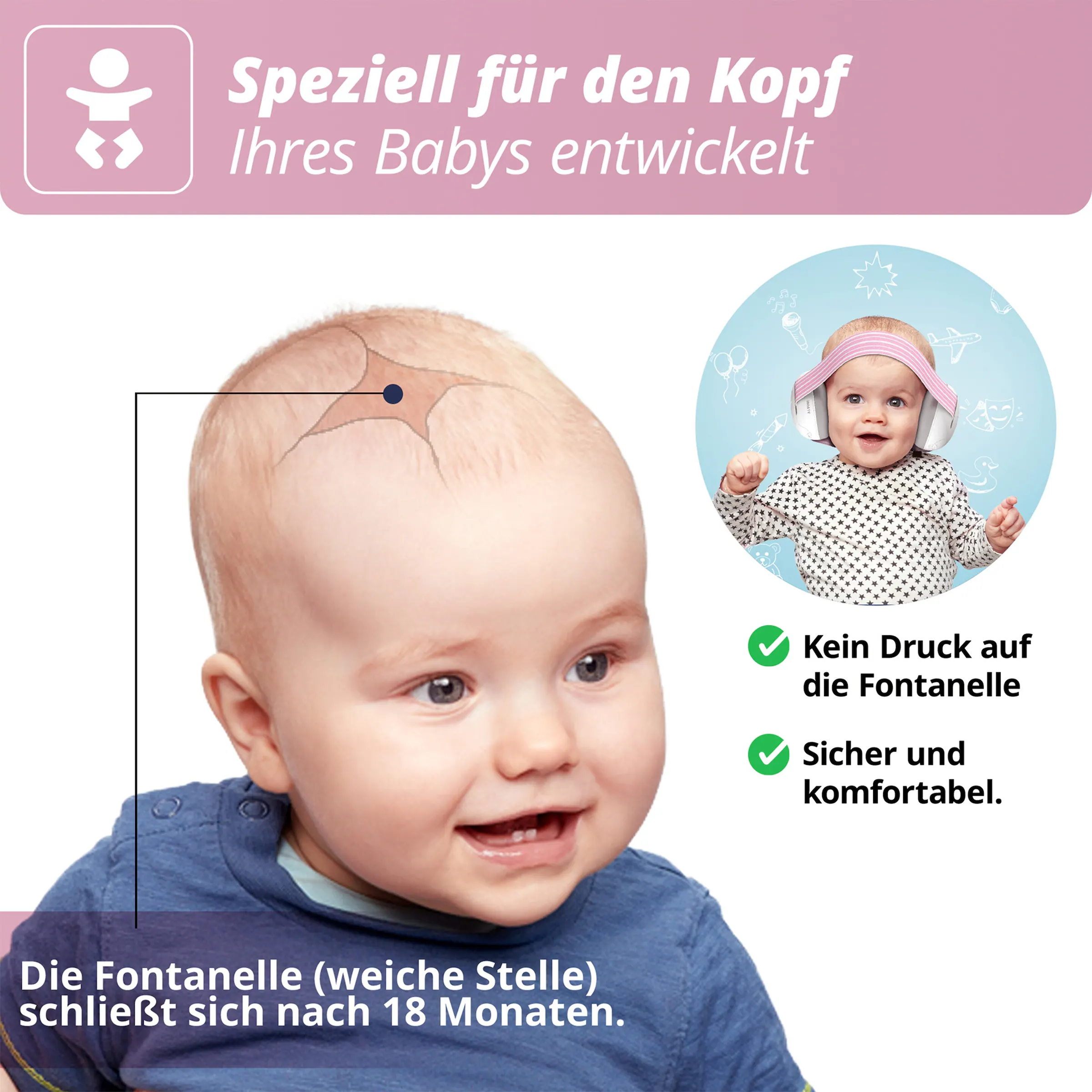 Alpine Muffy Baby Gehörschutz pink