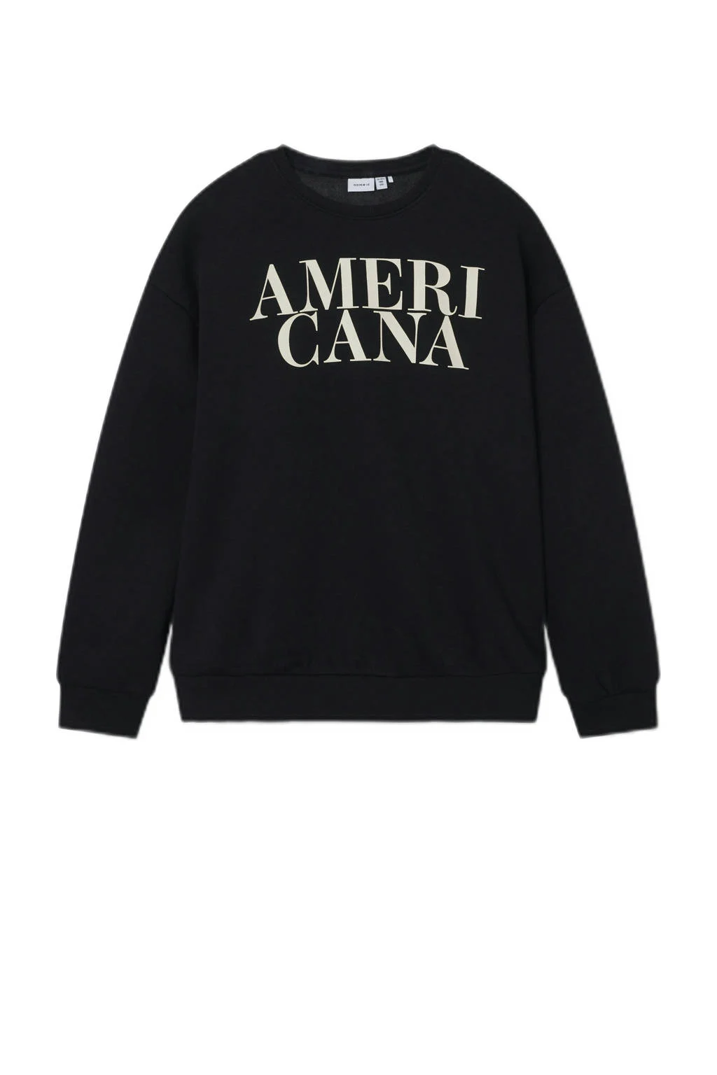 NAME IT sweater NKFORIANA met tekst zwart
