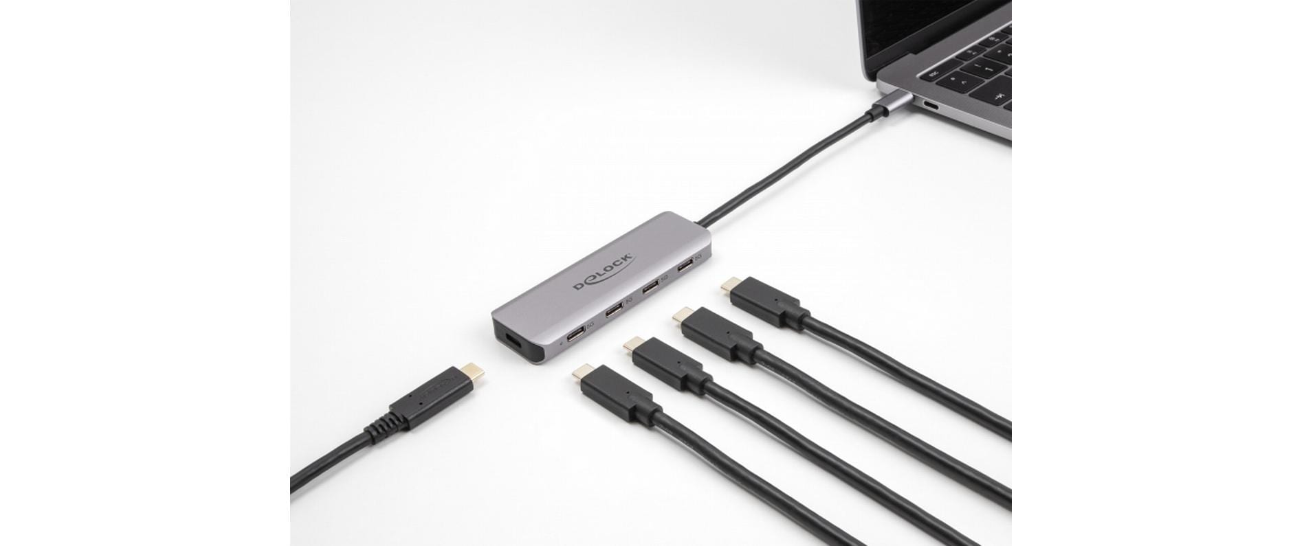 USB-Hub 4x USB C 5GbpsUSB Hub mit vier USB 3.0 Anschlüüssen