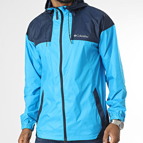 Coupe-vent Zippé Capuche Flash Challenger Bleu Clair Bleu Marine