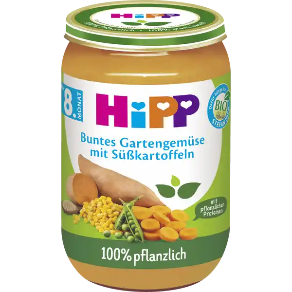 Bio Buntes Gartengemüse mit Süßkartoffeln