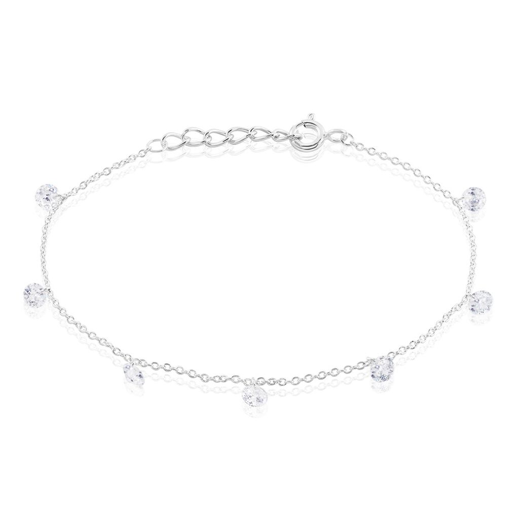 Bracelet Argent Collie Argent Blanc Oxyde
