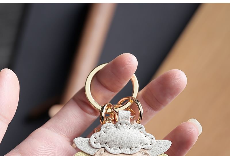 Masoom - Sleutelhanger met tashanger van echt schapenleer / DIY-pakket (verschillende ontwerpen)