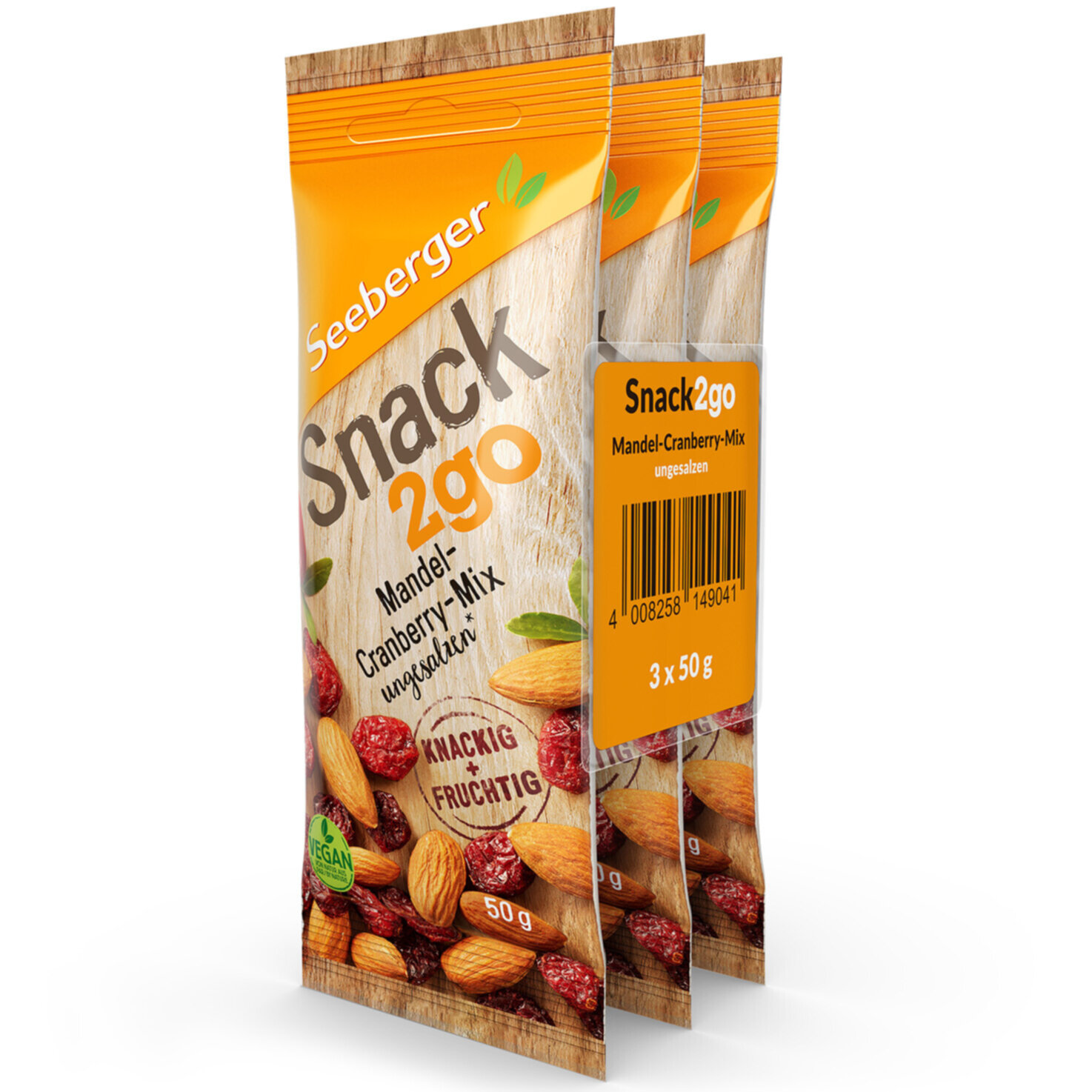 Seeberger Mandel-Cranberry-Mix 3x50G