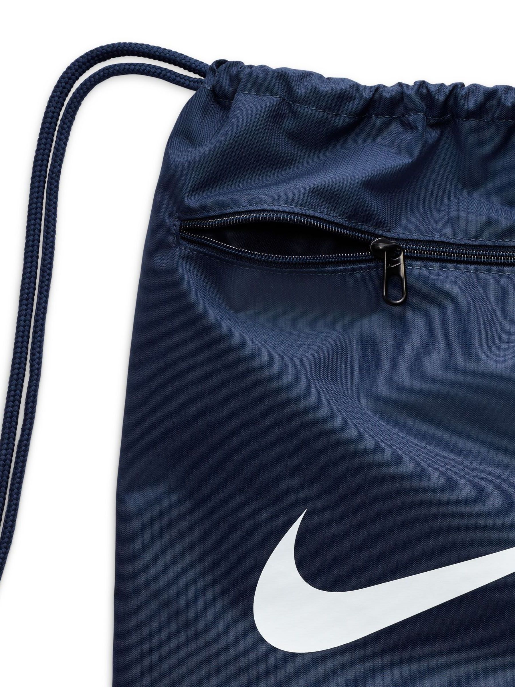 Marineblauw - Nike Brasilia tas met trekkoord
