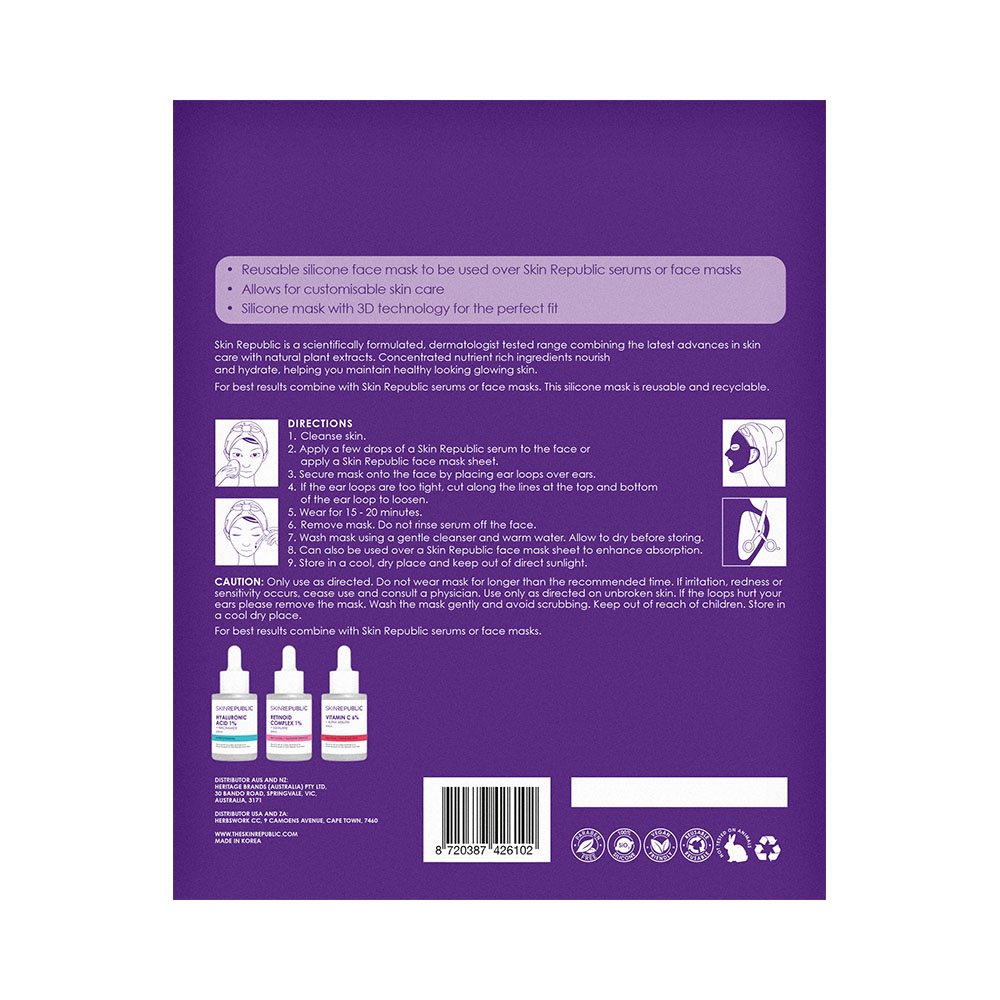 SKIN REPUBLIC Reusable Silicone Mask Btl 1 Stk