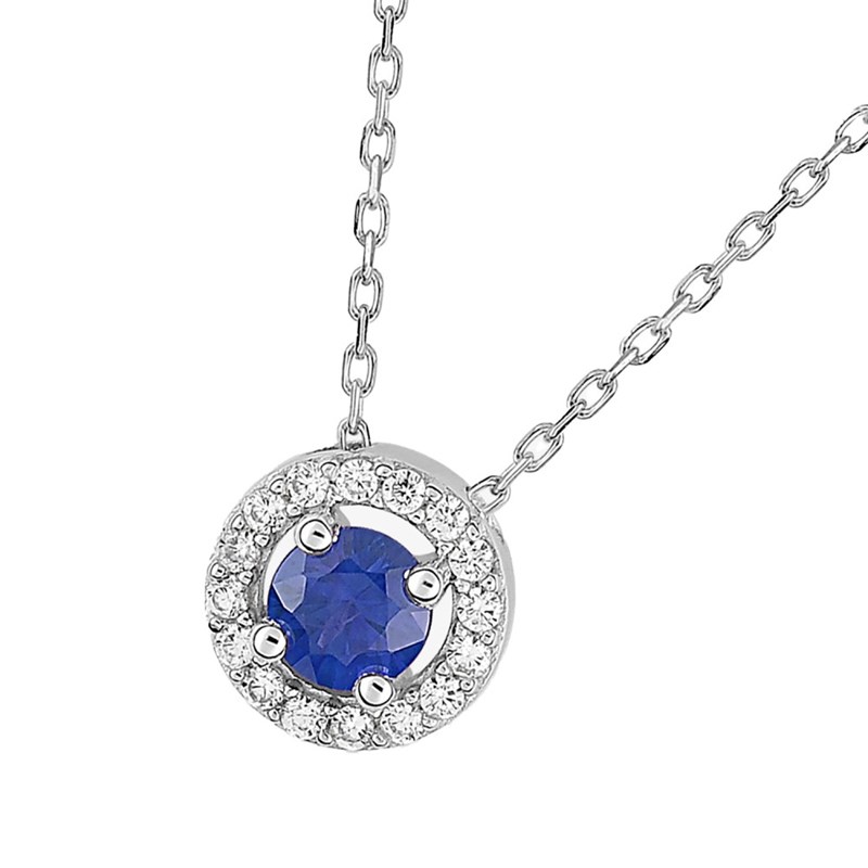 Collier Femme - saphir - Or 18 Carats - Longueur : 42 cm