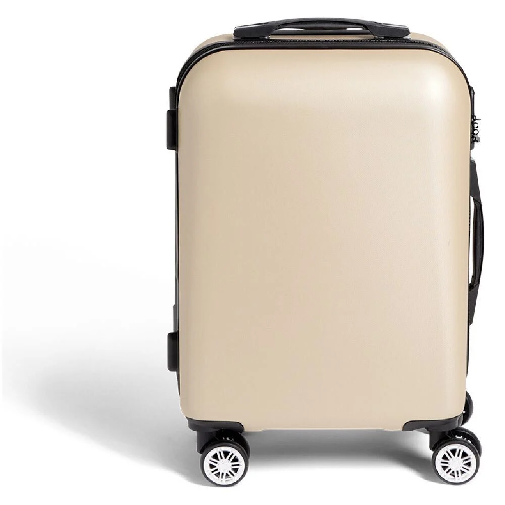 Valise cabine rigide trolley 4 roulettes 37L couleur ivoire