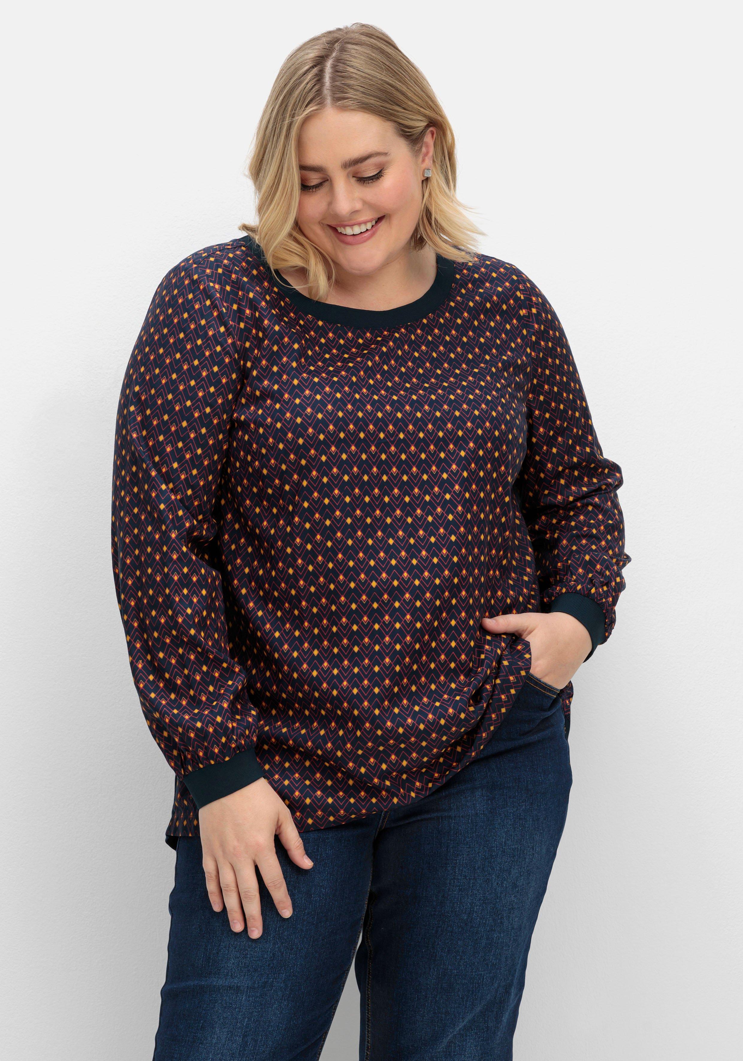 Tunika mit Minimal-Alloverprint, aus Twill