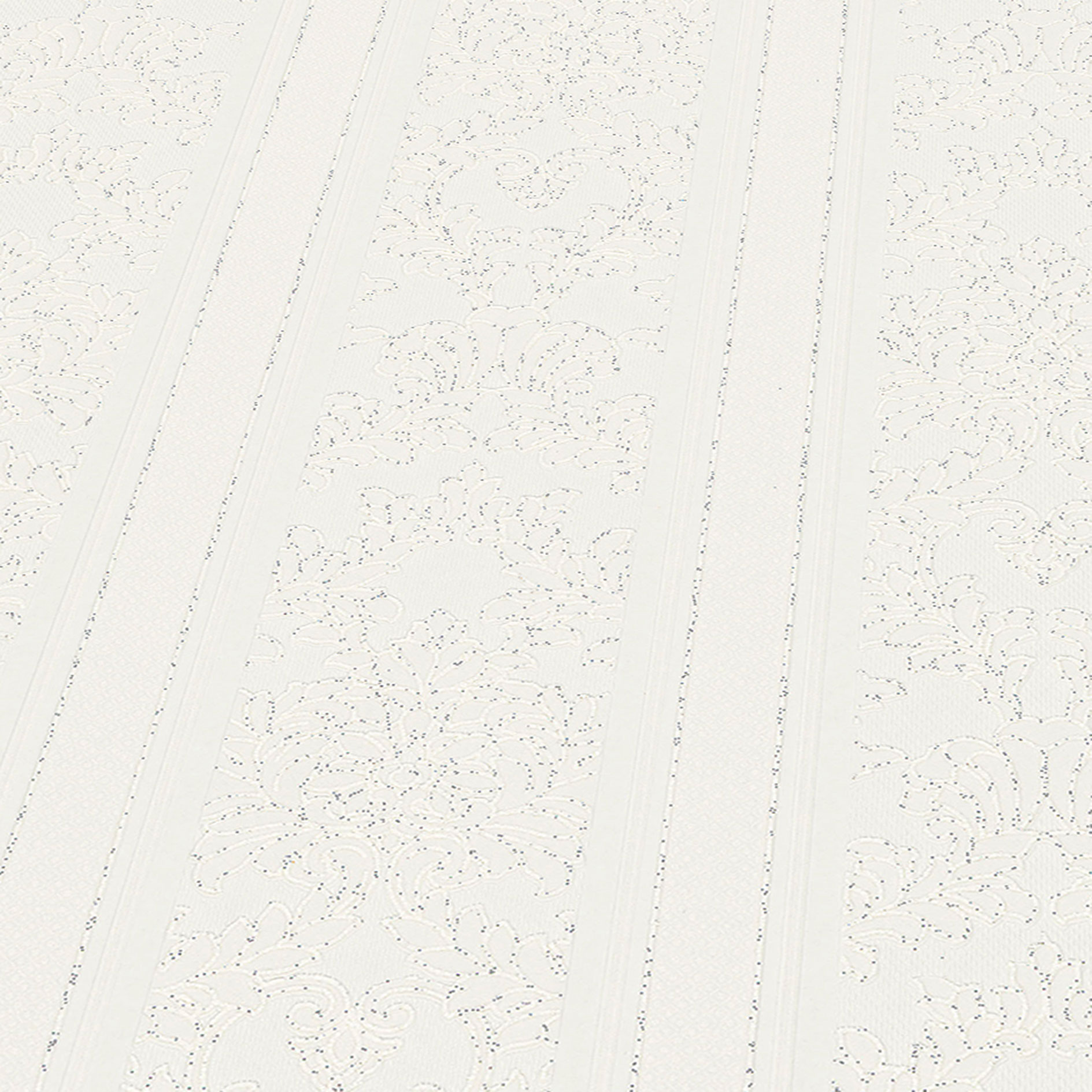 Papiertapete - weiß - Ornamente - 10 Meter