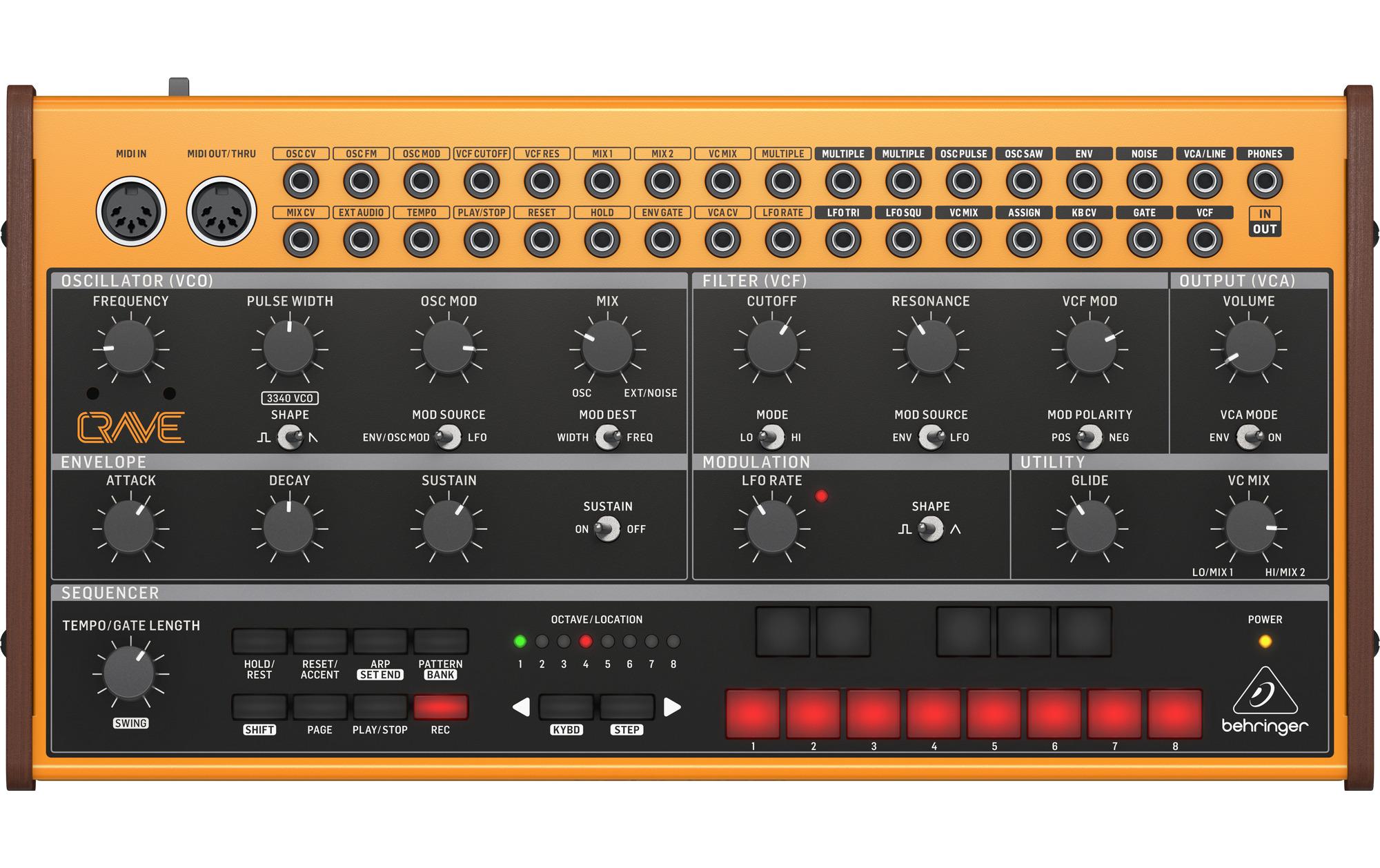 Synthesizer Crave<br>Semimodularer analoger Synthesizer
