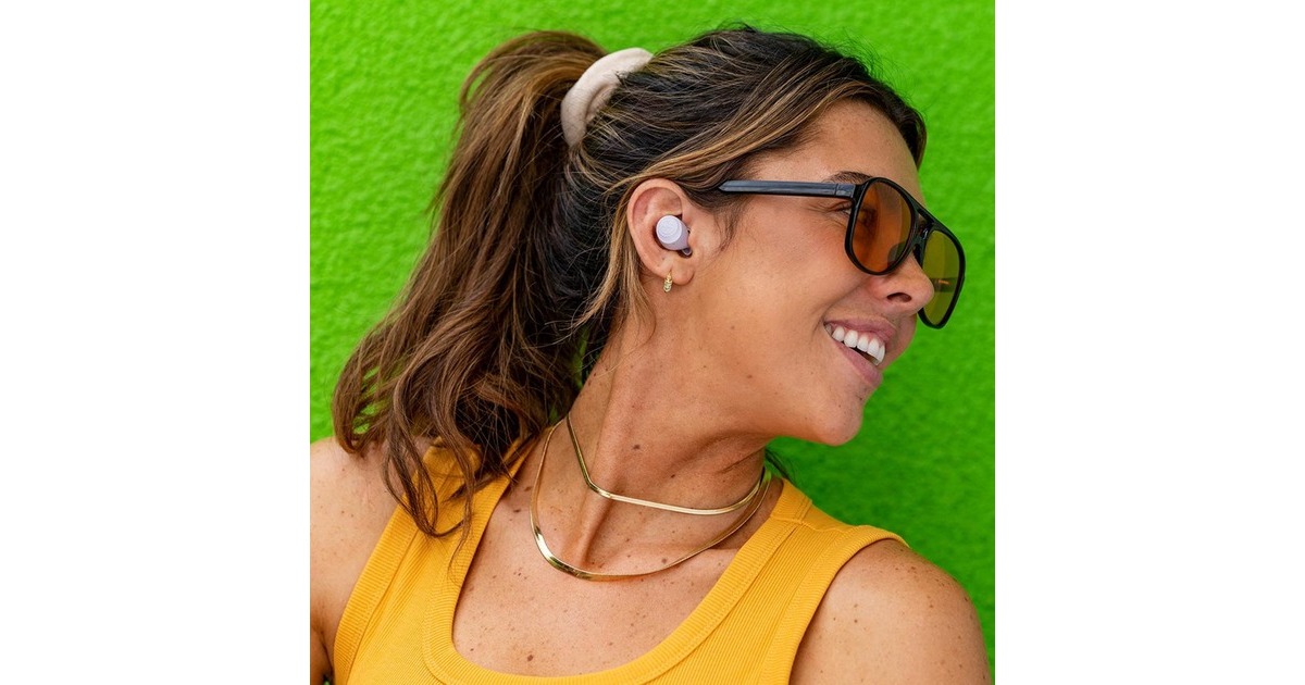 JLabGo Air Pop True Wireless headphones in-ear oortjes  (Lila, Bluetooth 5.1)