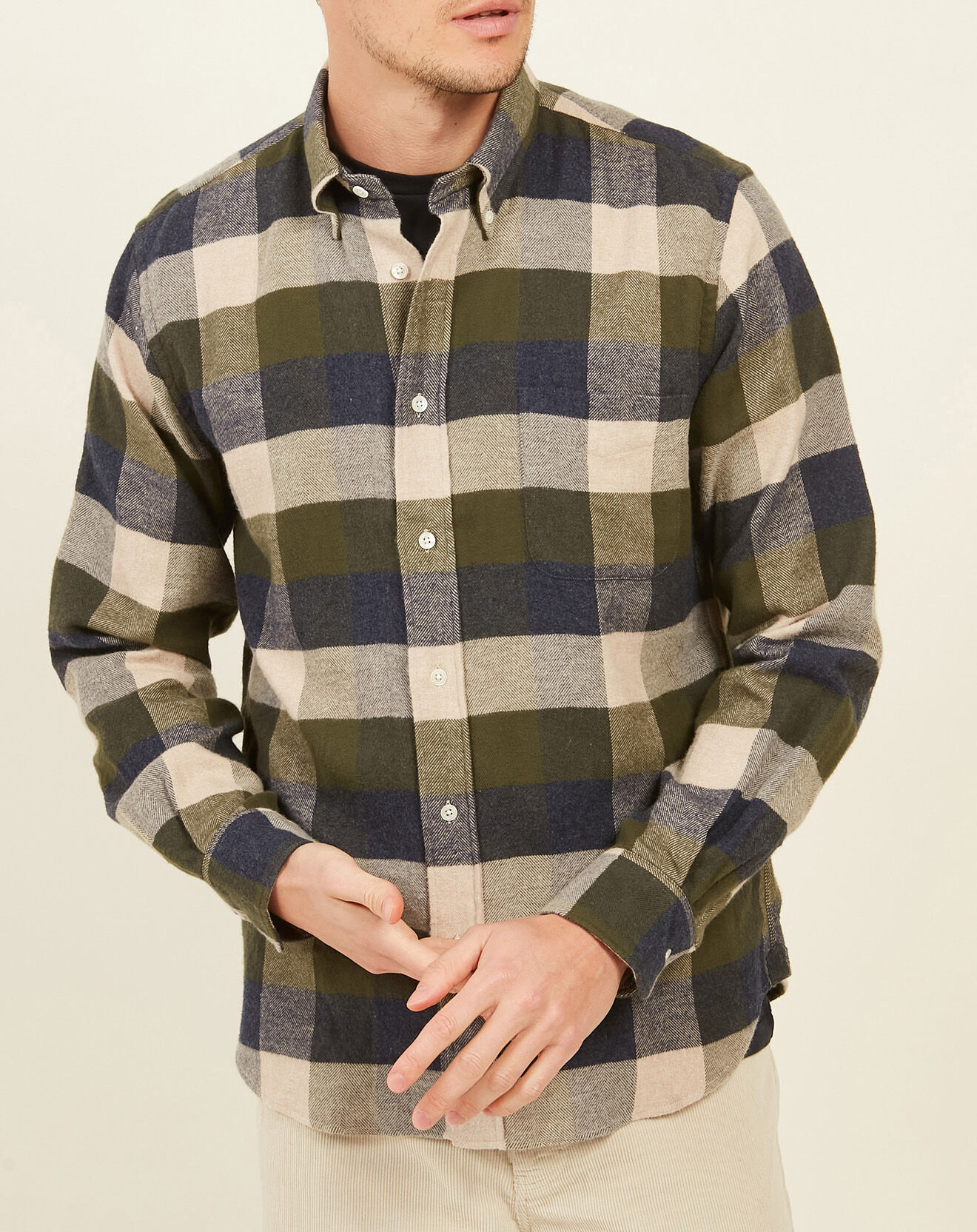 Hartford Chemise regular Pitt navy/army/natural
