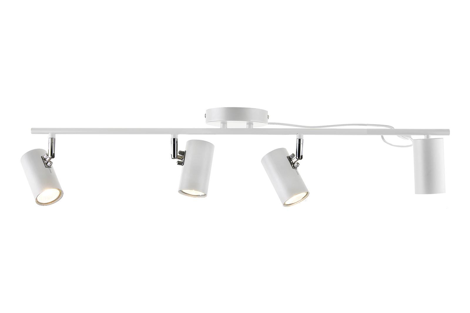 Tube taklampe Hvit med 4 lys