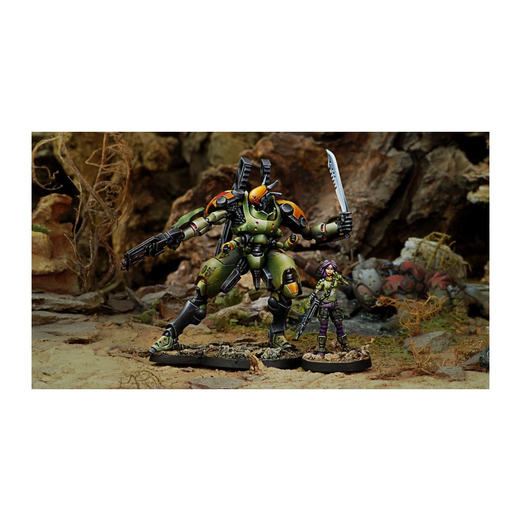 Infinity - Mercenaries - Scarface & Cordelia Armored Mercenary Team