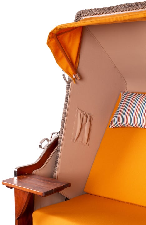 Strandstoel Nordstrand mahonie PE grijs design 586