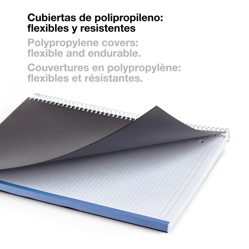 Notebook The Original, Couverture souple, A5, quadrillage 5x5 mm, 80 feuilles de 1 couleur, Miquelrius, Bleu.
