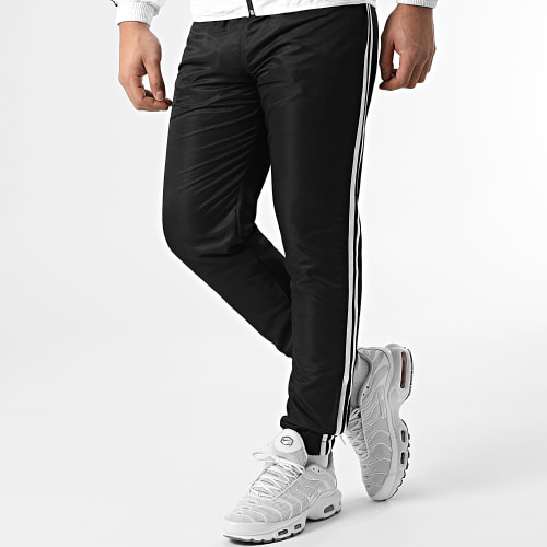 Ensemble De Survêtement Avec Bandes 0042 Noir Blanc