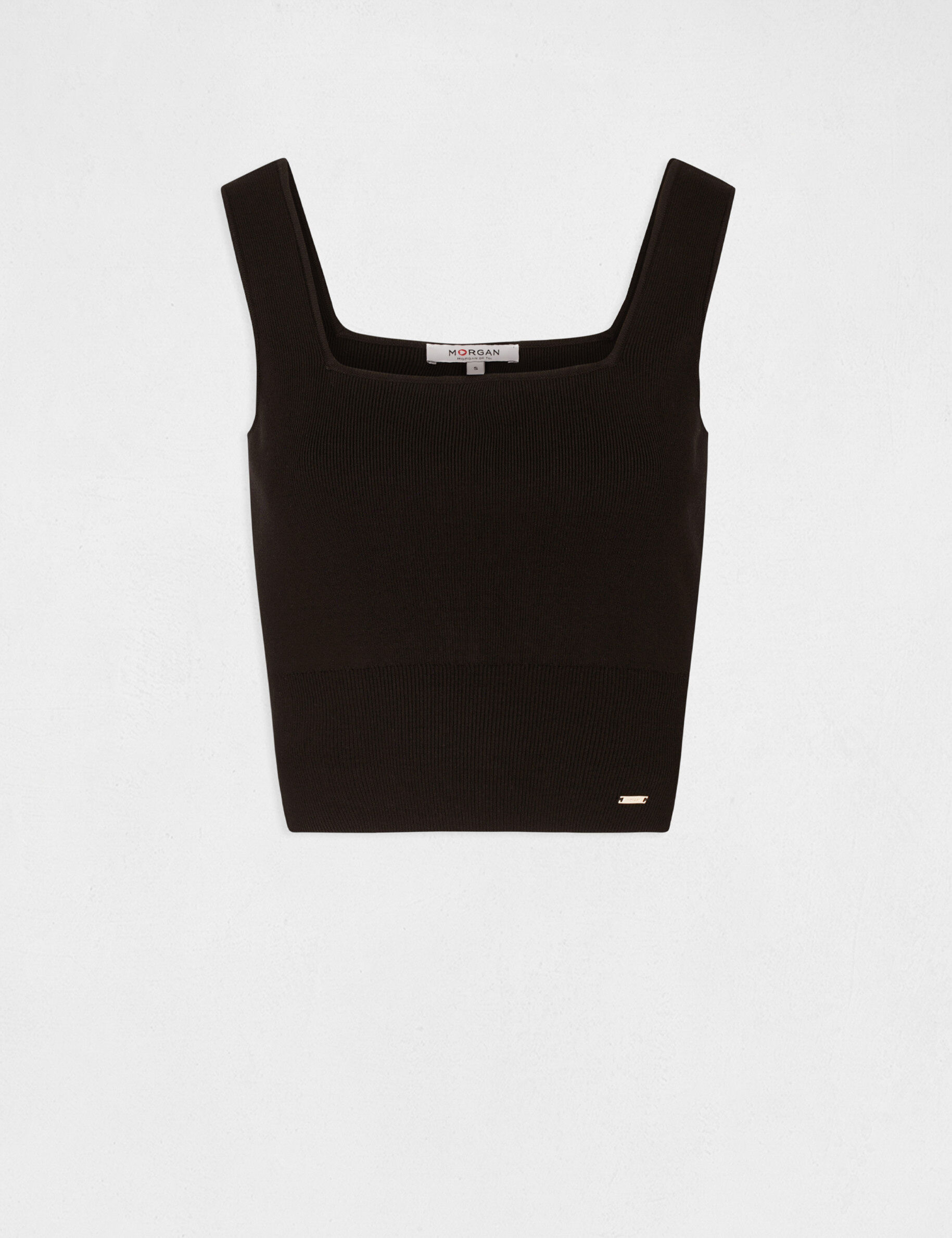 Débardeur pull bretelles larges noir femme - noir