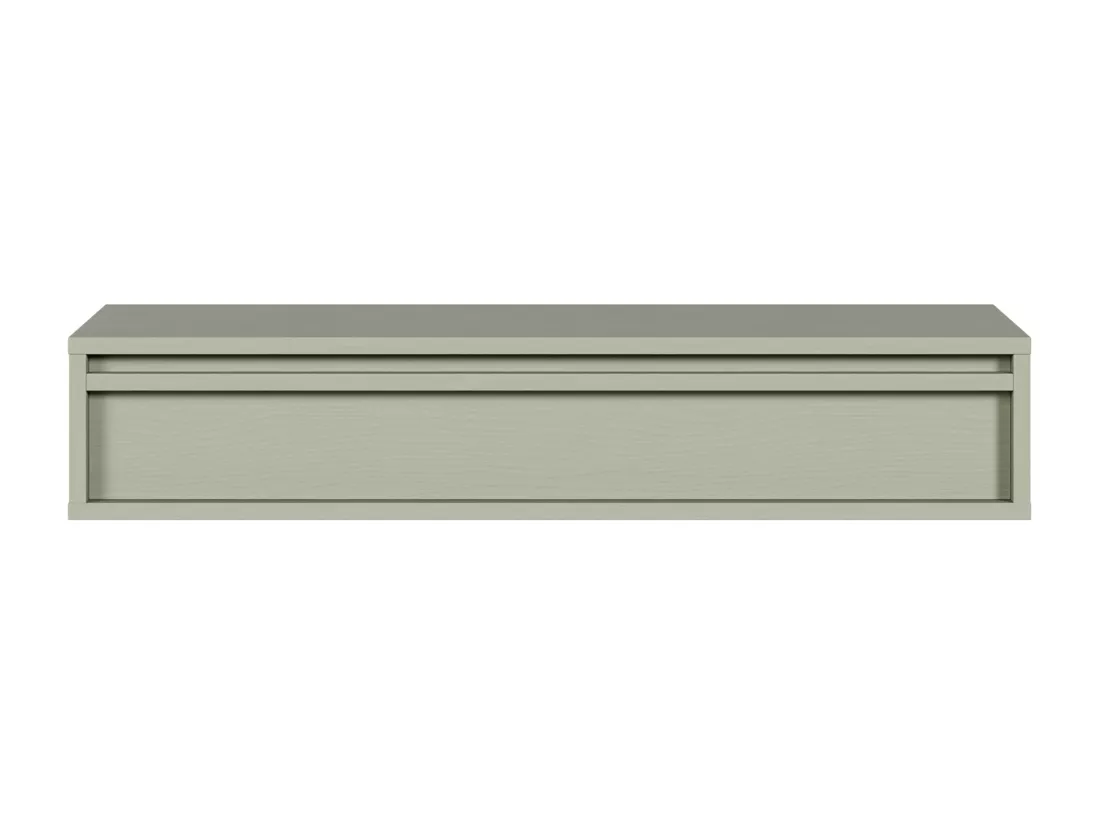 Table console - 90 cm - avec tiroir - suspendu - vert sauge - EVO