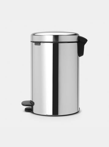 NewIcon Pedaalemmer, 12 liter, metalen binnenemmer - Brilliant Steel