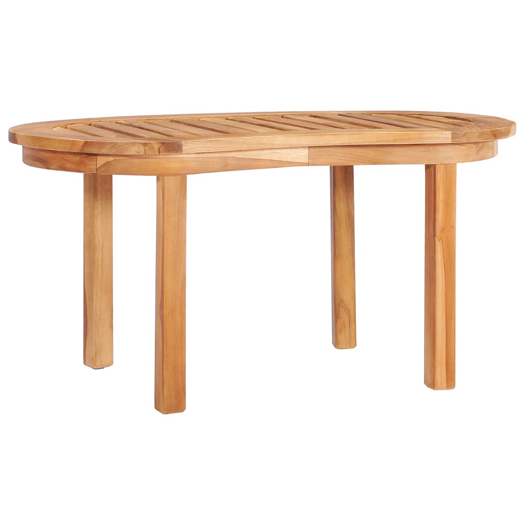 Salon de jardin meuble d'extérieur ensemble de mobilier 5 pièces en forme de banane bois de teck solide