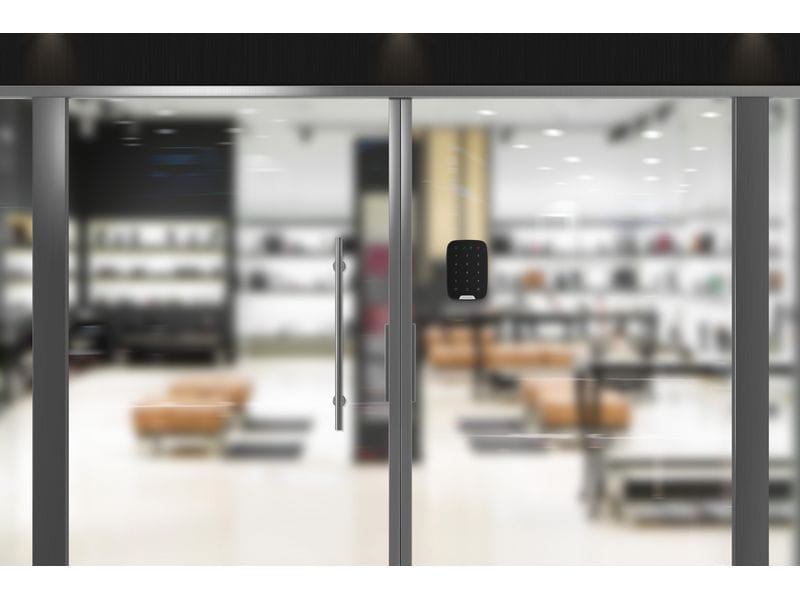 AJAX Bedienteil Baseline KeyPad Jeweller Schwarz Tastenfeld mit Wandhalterung