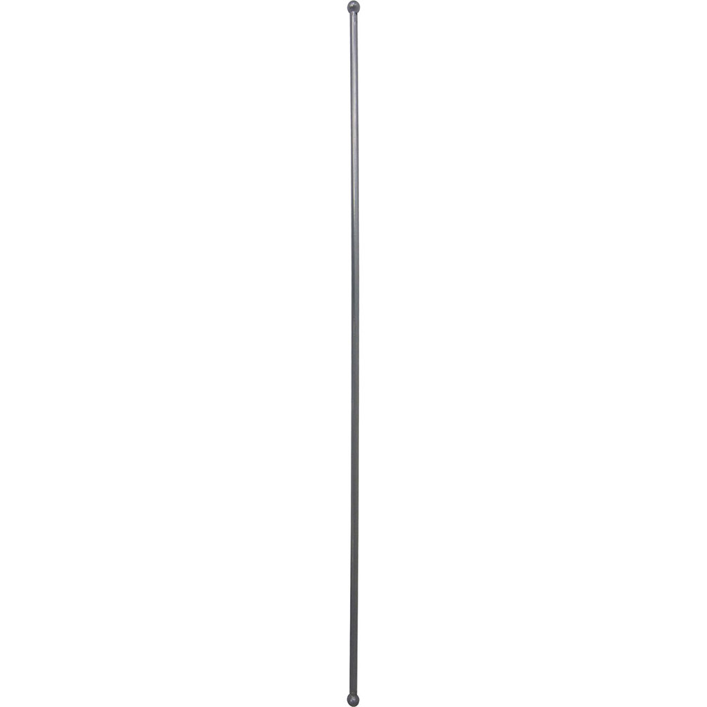 Lot de 2 tringles extensibles rondes en métal et zinc argentées 60-80cm