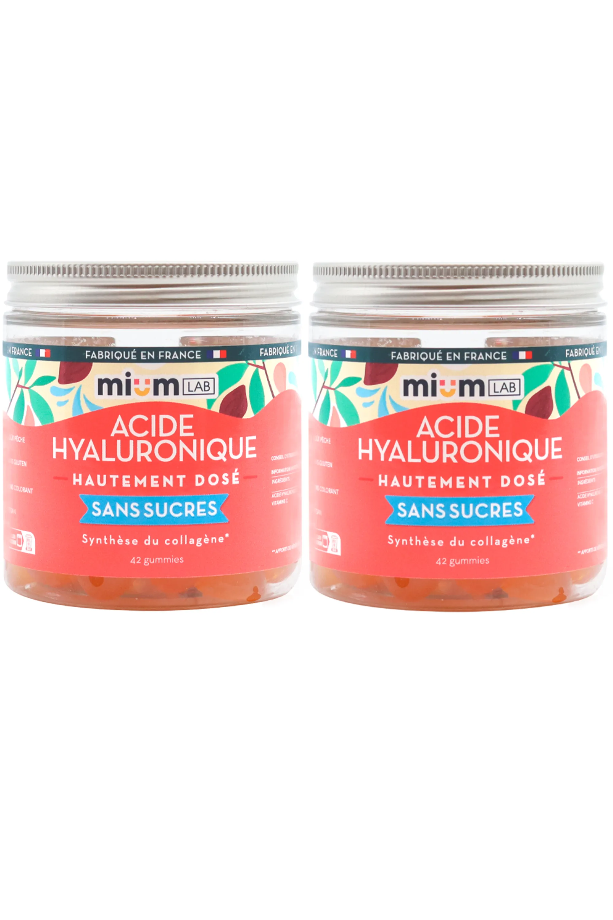 Mium Lab ex Les Miraculeux Compléments alimentaires gummies Acide Hyaluronique sans sucres-100 g