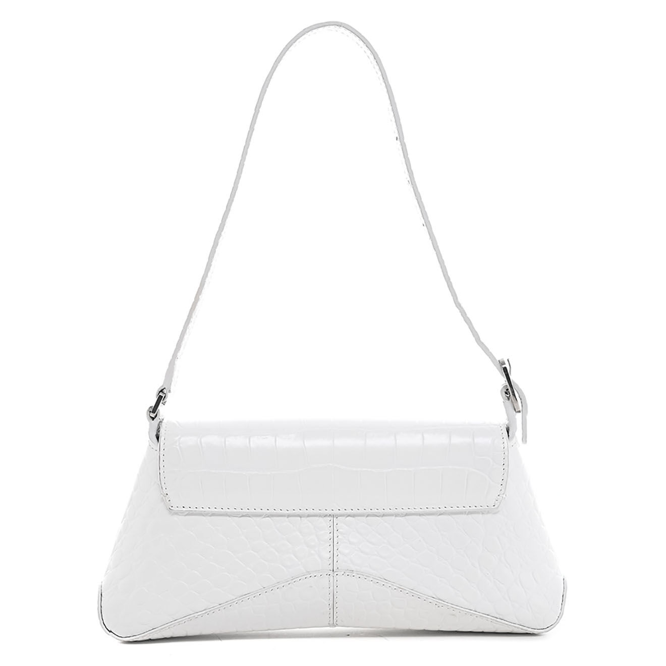 Balenciaga Sac porté épaule XX Smal Flap en Cuir blanc - Très bon état - L.25 cm