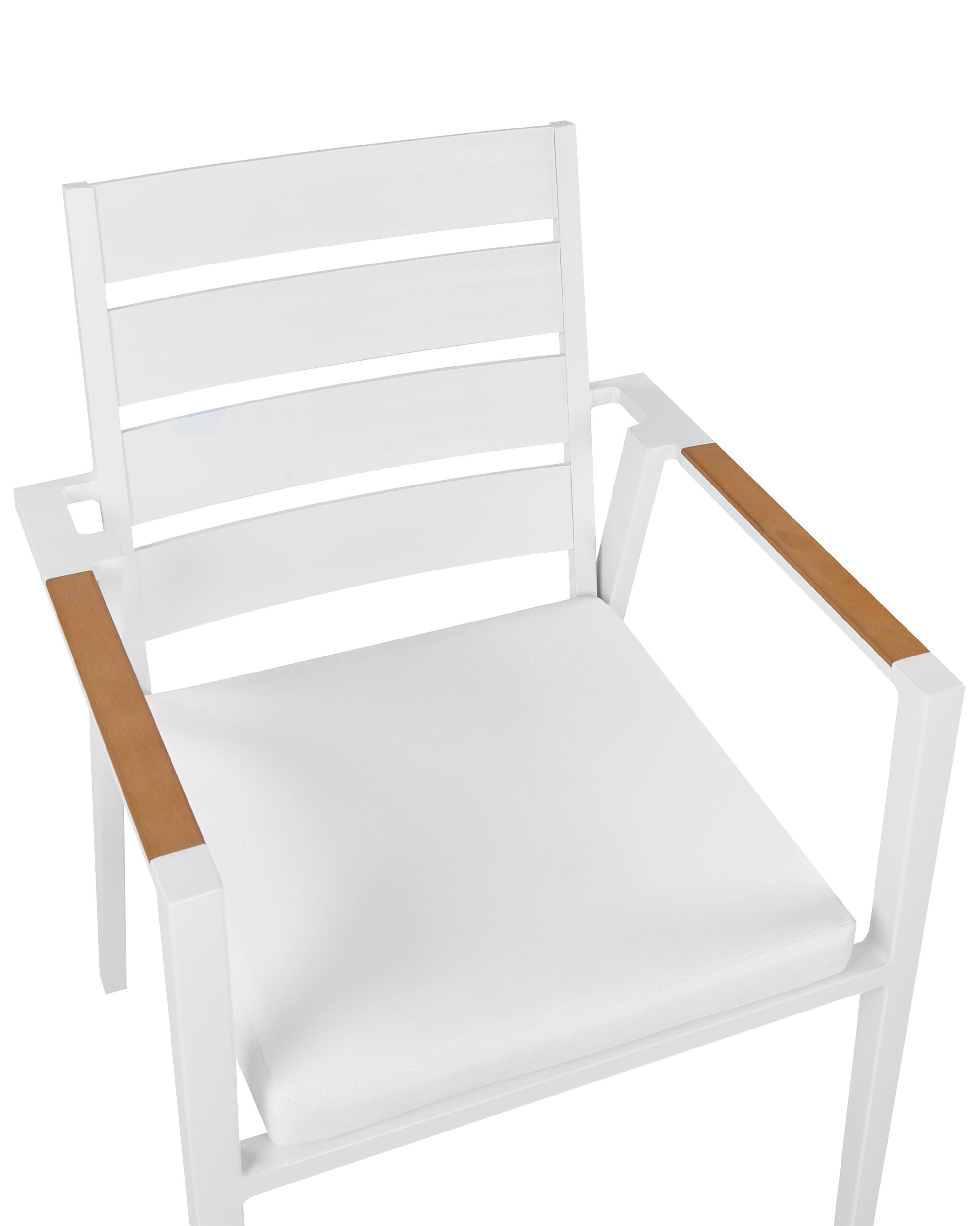 Set van 6 tuinstoelen TAVIANO Metaal Wit