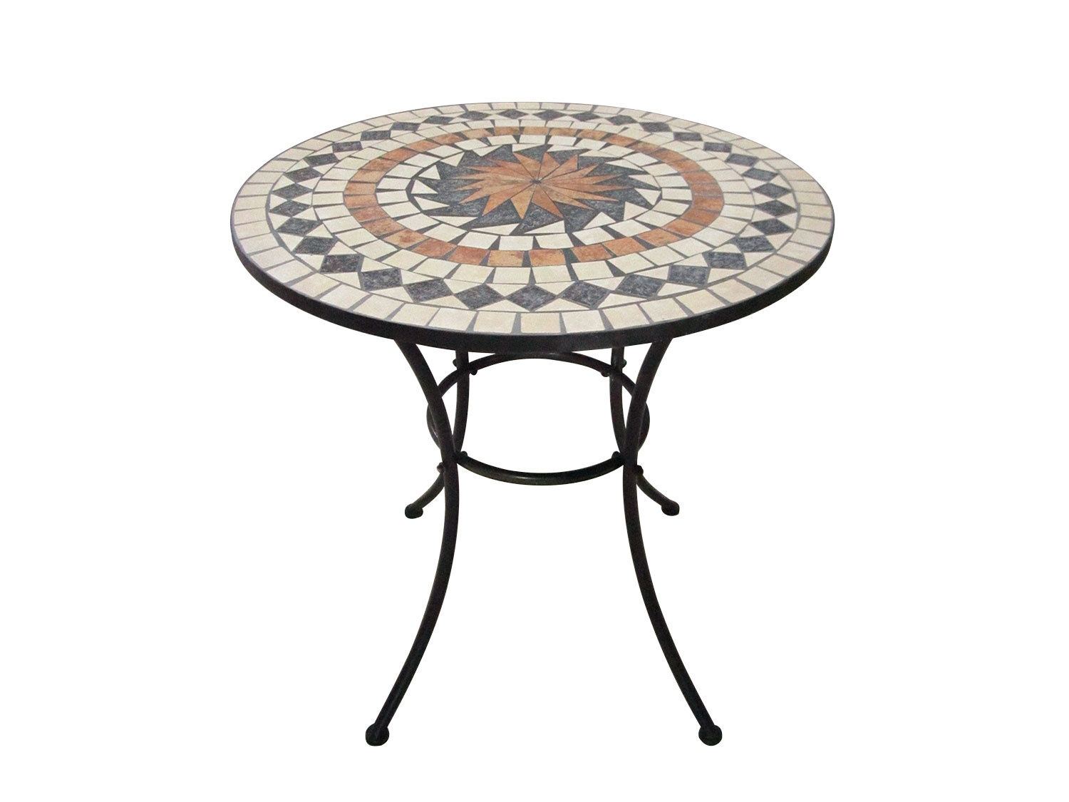 Bistro-Set Mosaik 3-teilig schwarz