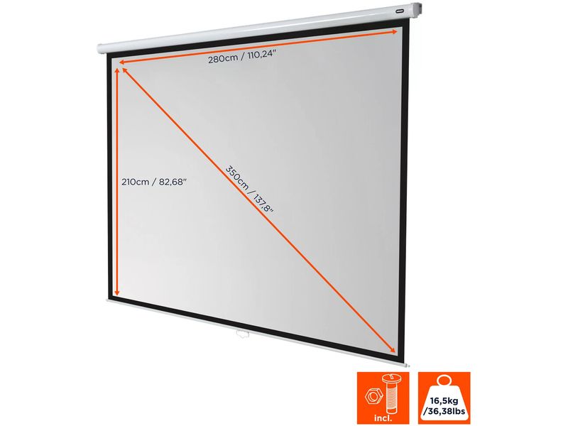 Celexon Rollo-Leinwand Eco 280x210cm 4:3 Leinwand Rollo Economy 280 x 210 cm