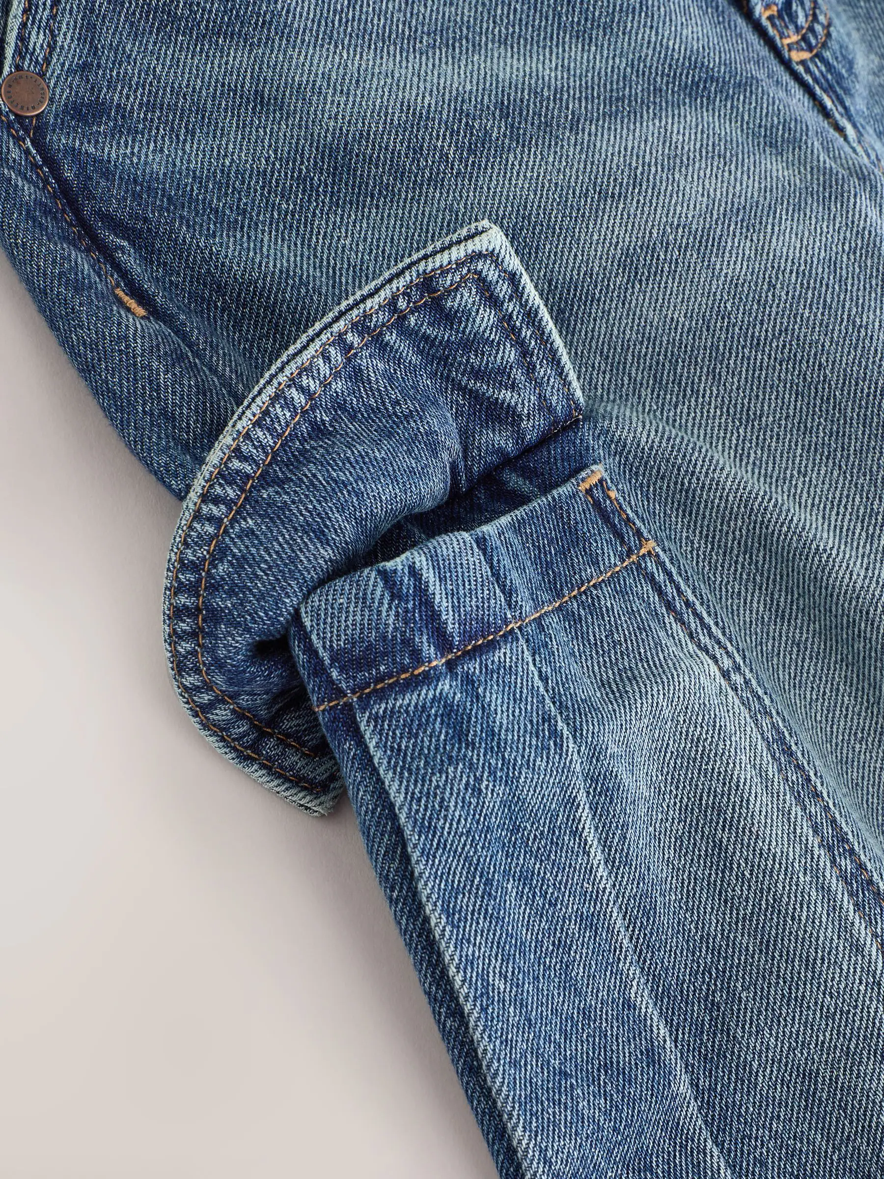 Denim tint - Superwijde Denim Cargobroeken (3-16jr)