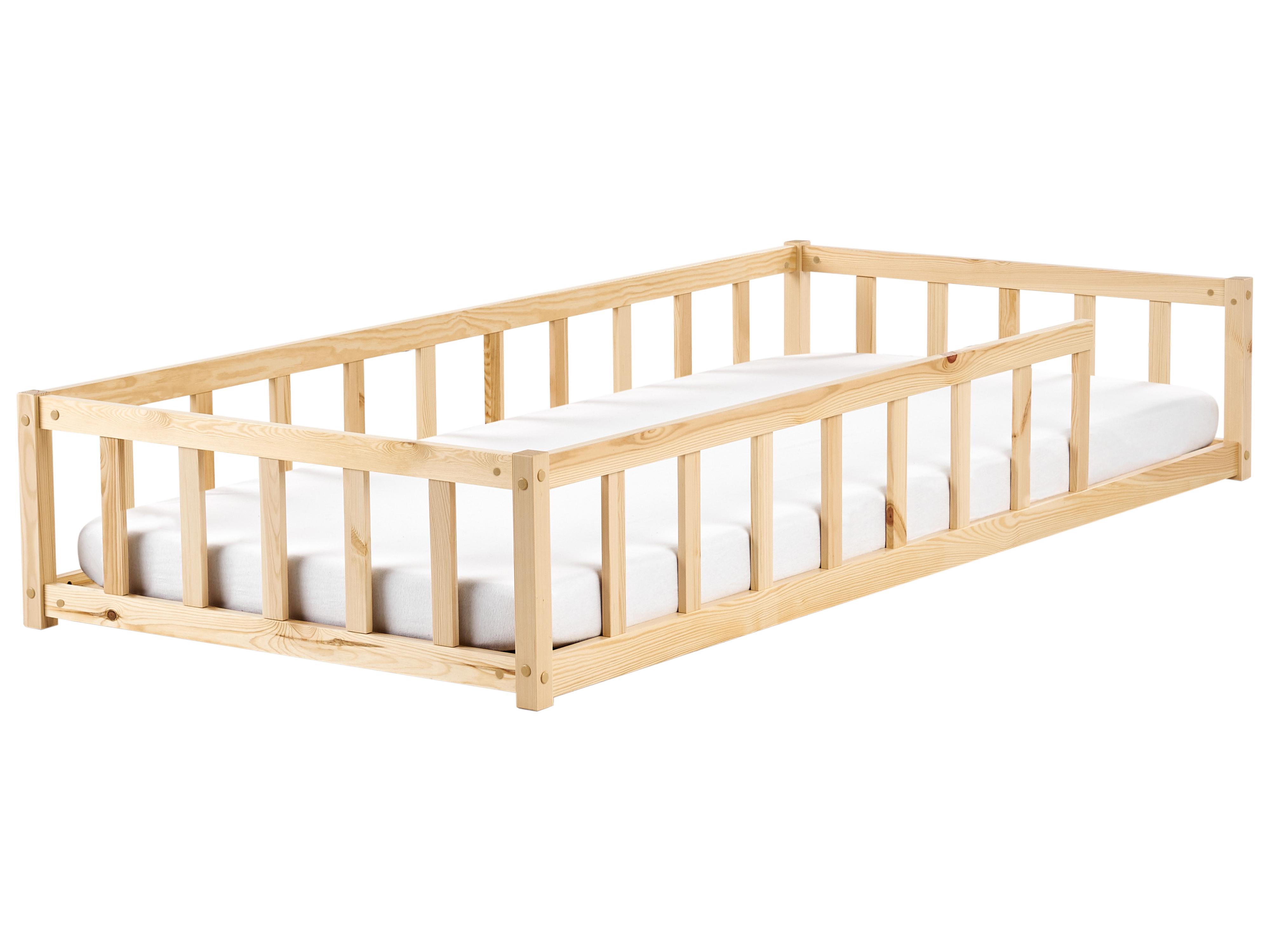 Kinderbed Dennenhout MEYMAC 90 x 200 cm Lichtbruin
