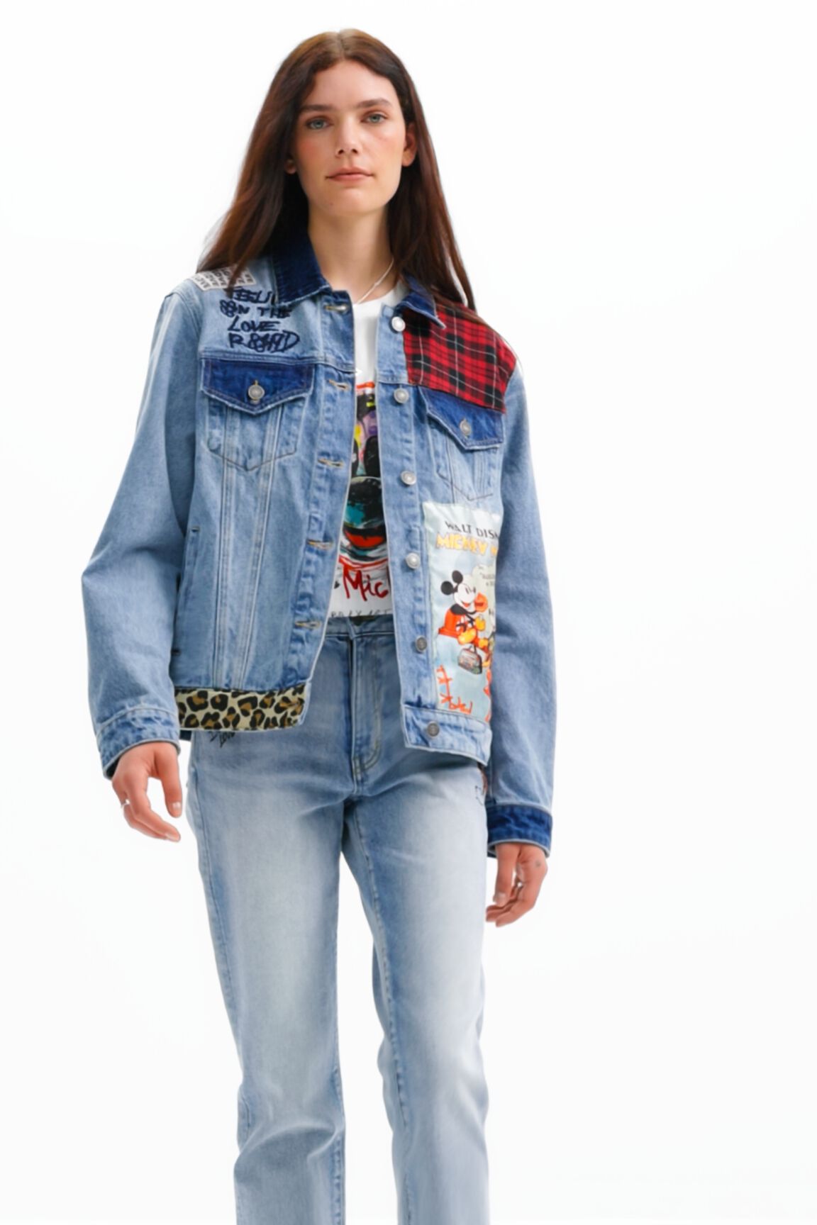 Veste trucker jean Mickey Mouse