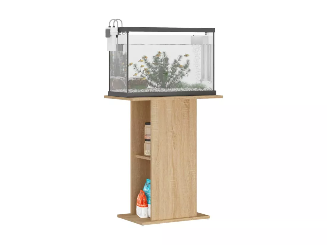 Support pour aquarium chêne sonoma 60,5x36x72,5 cm
