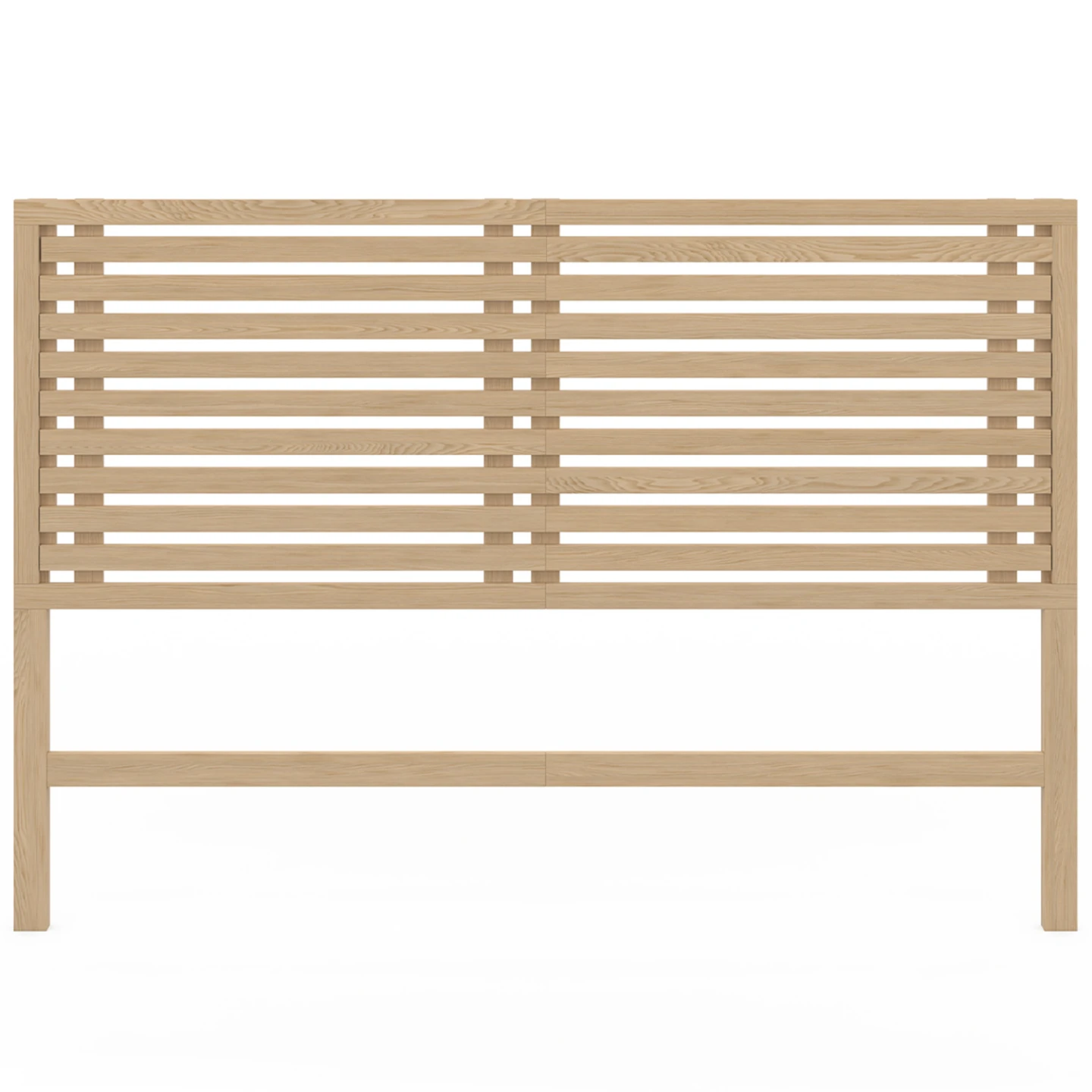 Tête de lit sur pied en lattes AVA 160 cm façon bois clair