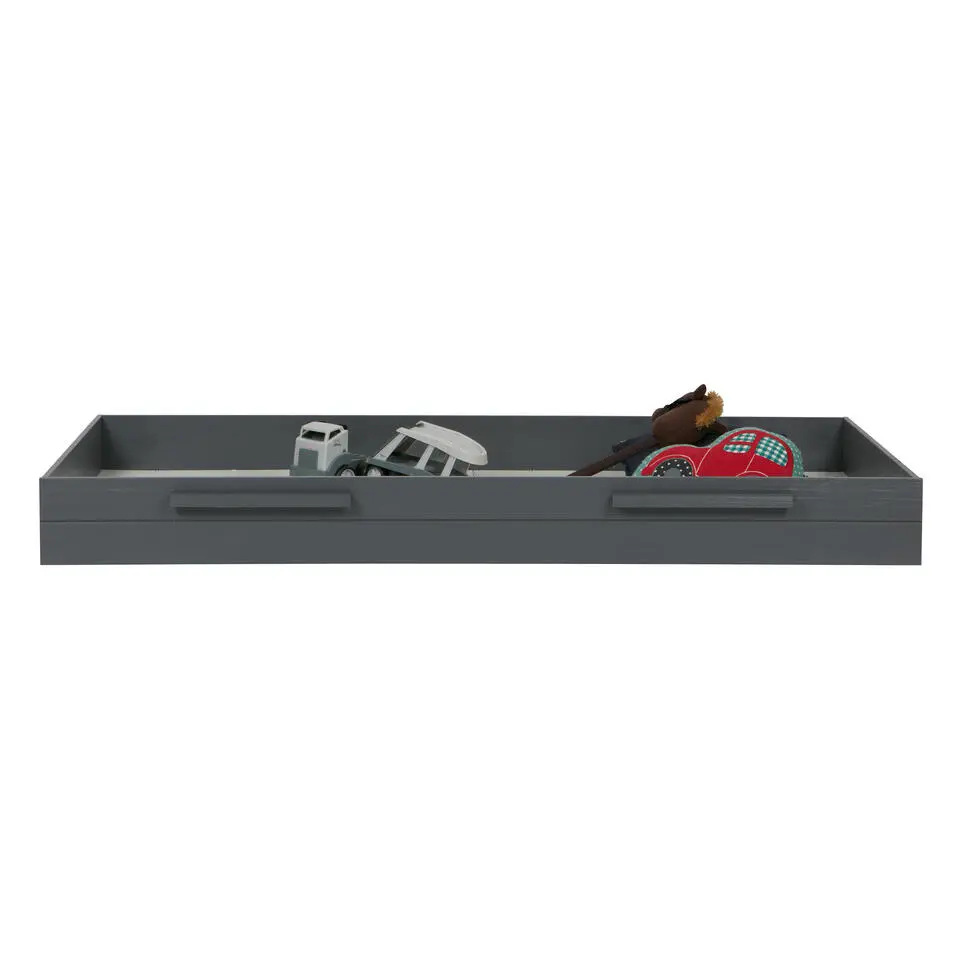 WOOOD Dennis Bed Incl.Bedlade/Lattenrol - Grenen - Staalgrijs -219x95