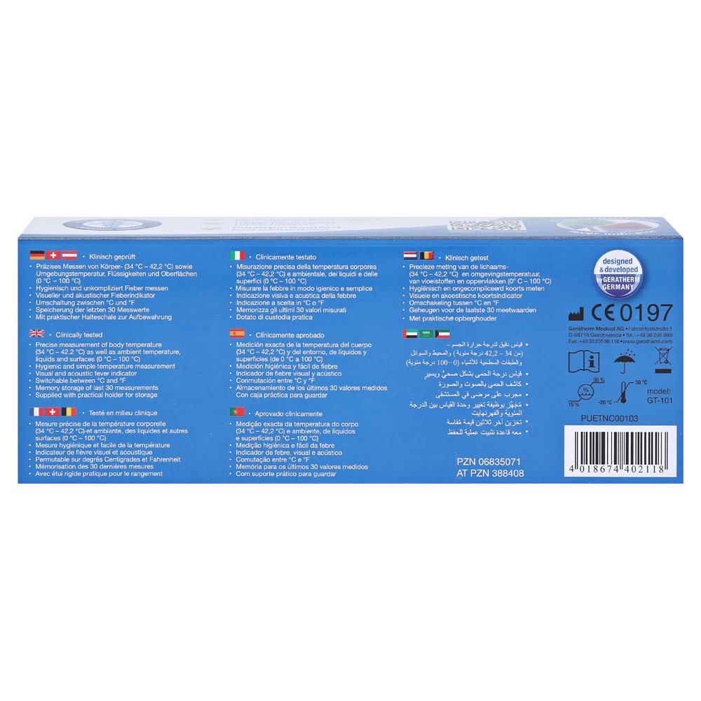 GERATHERM non Contact Fieberthermometer Infrarot<br>1 Stück, 1-3 Sekunden