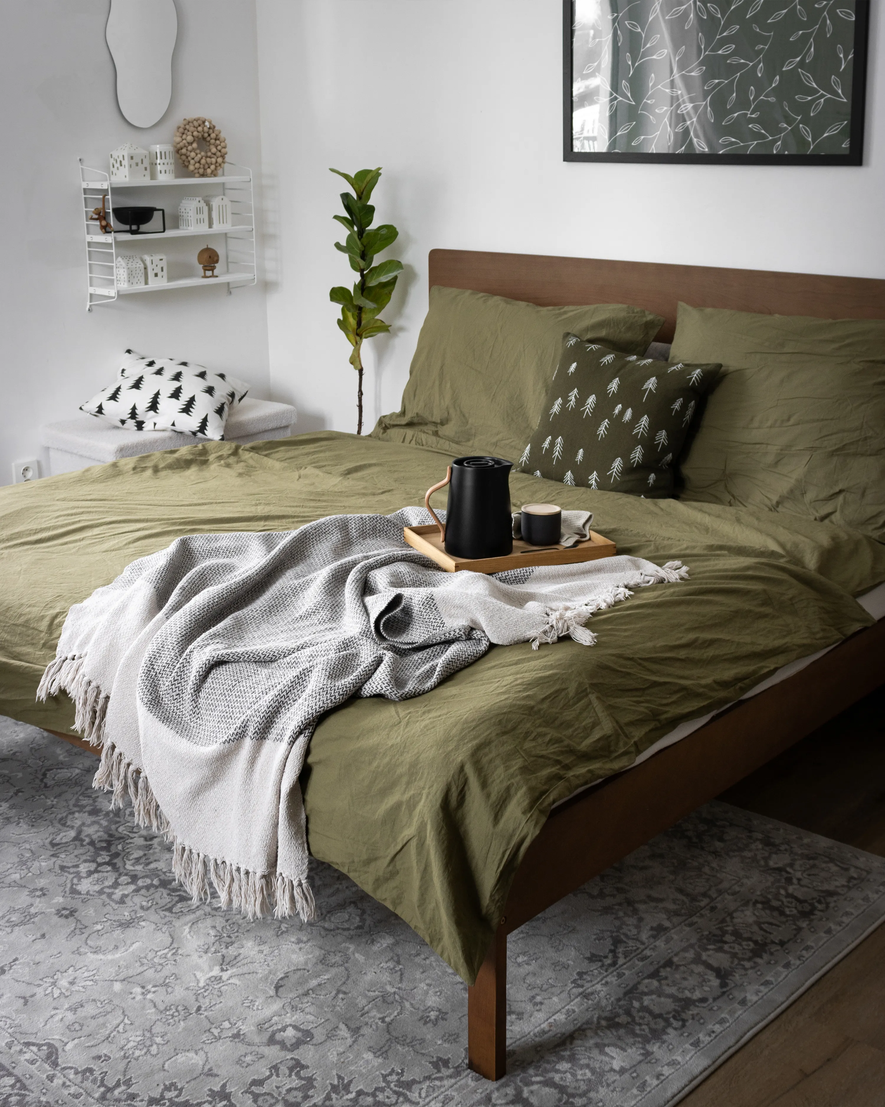 Bed Hout BOISSET 180 x 200 cm Donkerbruin