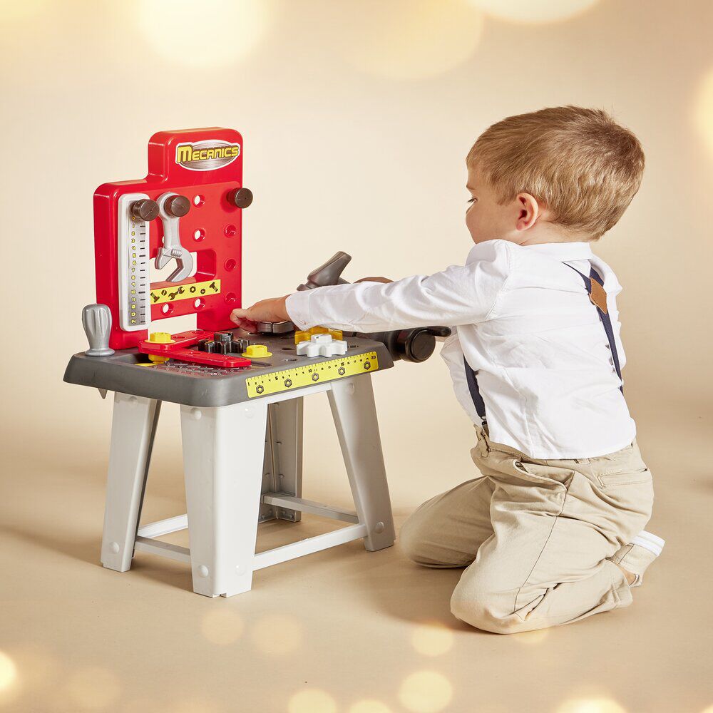 Etabli bricolage enfant avec 19 accessoires