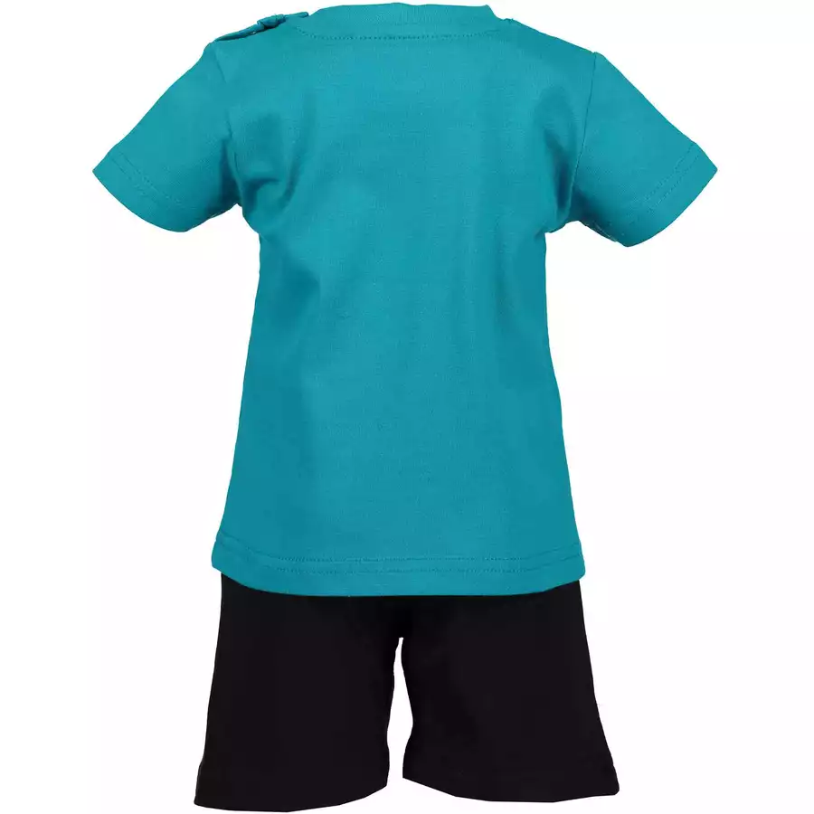 BLUE SEVEN Boys 2er Set T-Shirt + Capri Hose Lagune